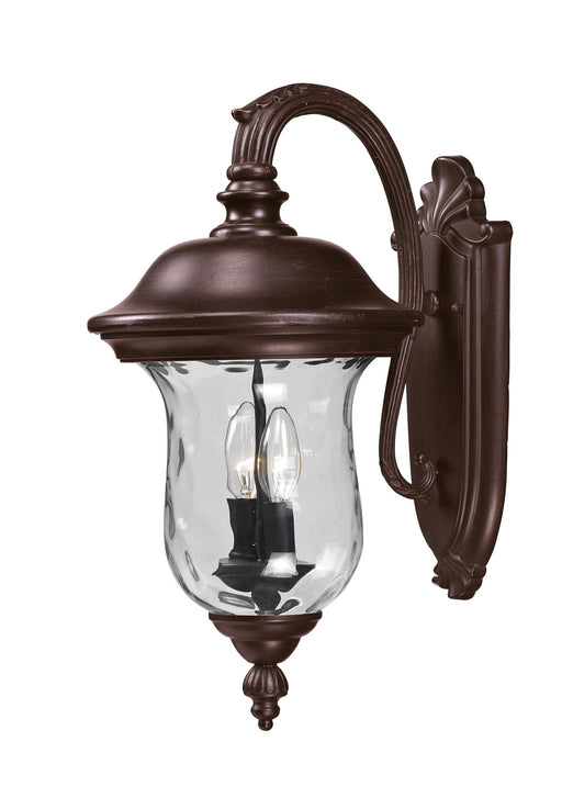 Armstrong 2 Light Outdoor Wall Light in Rubbed Bronze