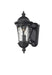 Doma 1 Light Outdoor Light in Black with Water Glass Glass