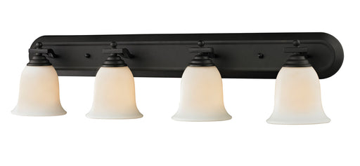 Lagoon 4 Light Vanity in Matte Black with Matte Opal Glass