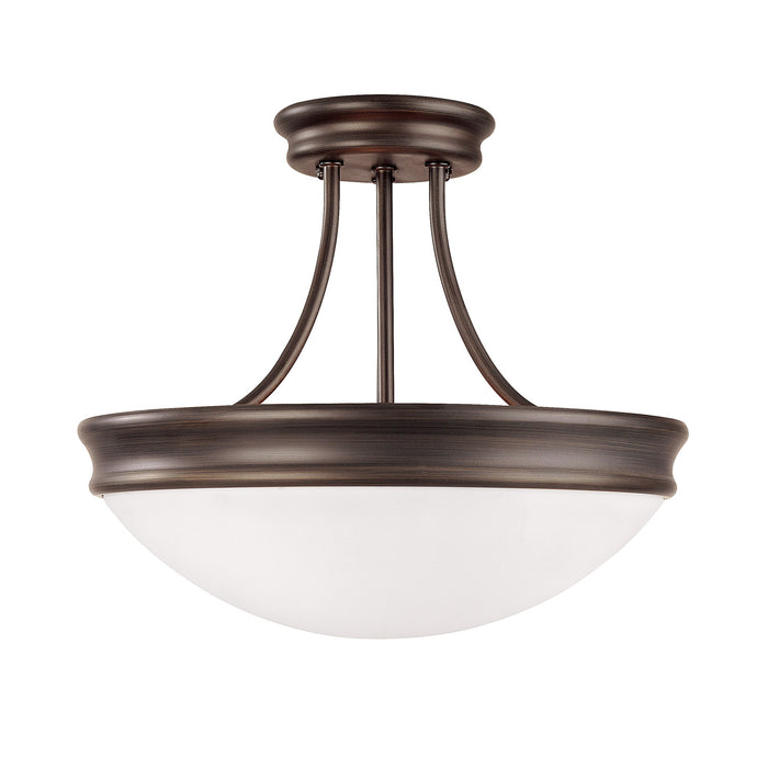 3 Light Flush and Semi-Flush in Oil Rubbed Bronze