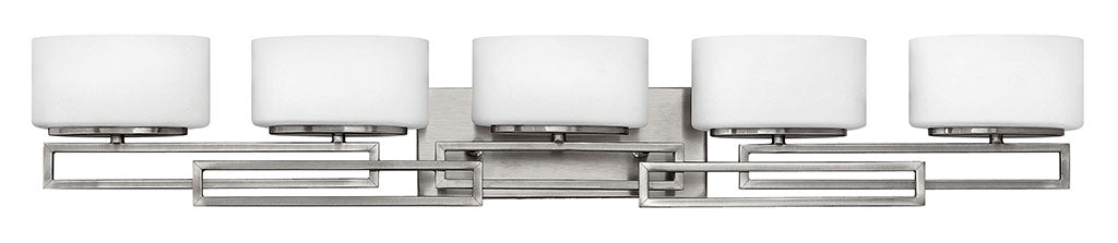 Lanza Five Light Vanity in Antique Nickel