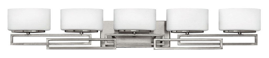 Lanza Five Light Vanity in Antique Nickel