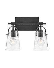Foster Two Light Vanity in Black