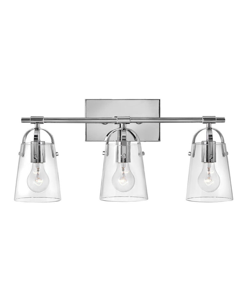 Foster Three Light Vanity in Chrome