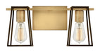 Filmore Two Light Vanity in Heritage Brass