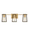 Filmore Three Light Vanity in Heritage Brass