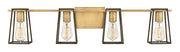 Filmore Four Light Vanity in Heritage Brass