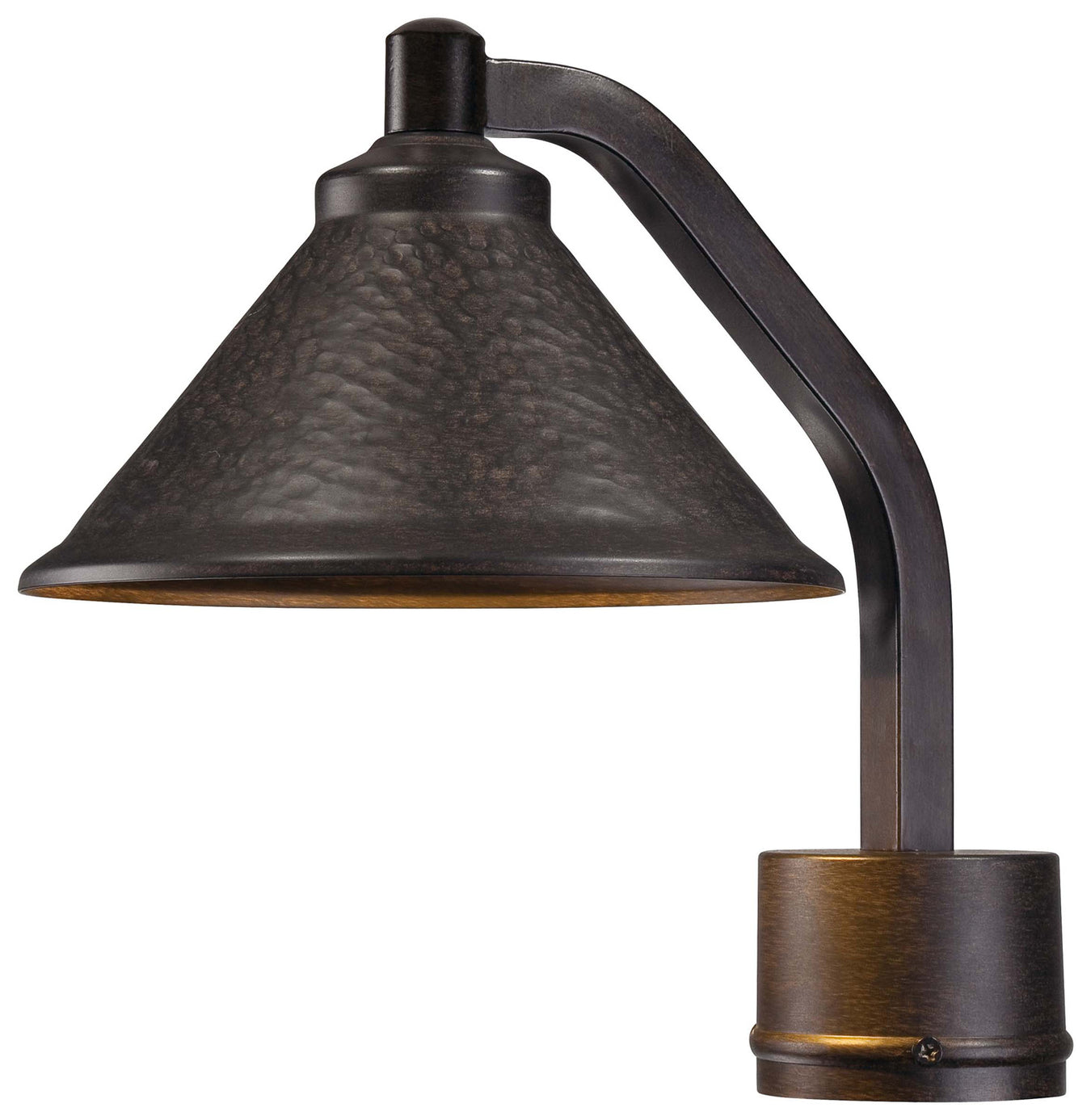 Kirkham 1-Light LED Post Mount in Aspen Bronze & Frost Glass