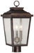 Irvington Manor 3-Light Post Mount in Chelesa Bronze & Clear Seeded Glass - Lamps Expo