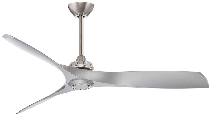 Aviation 60" Ceiling Fan in Brushed Nickel W/ Silver