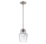Vintage Pendants 1-Light Mini-Pendant in Satin Nickel