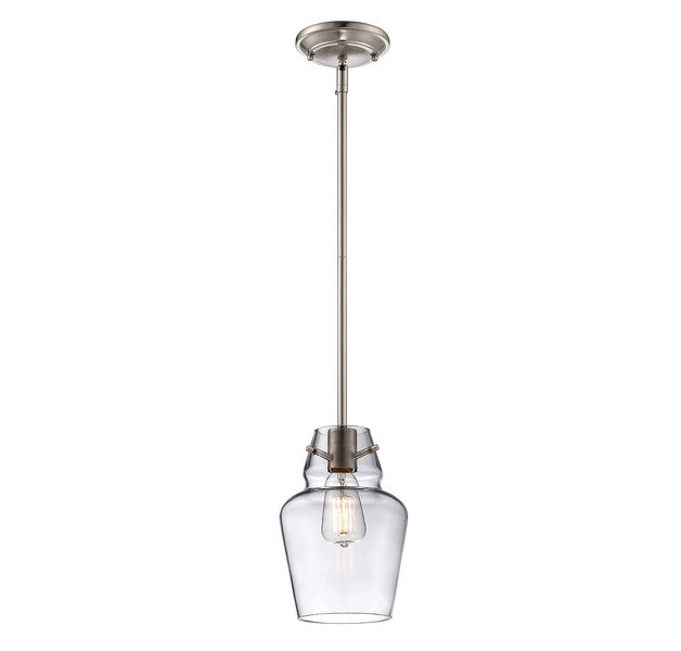 Vintage Pendants 1-Light Mini-Pendant in Satin Nickel
