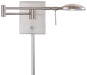 George's Reading Room 1 Light LED Swing Arm Wall Lamp in Brushed Nickel - Lamps Expo
