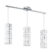 Bayman 3x60W Multi Light Pendant With Chrome Finish & White Decor Glass