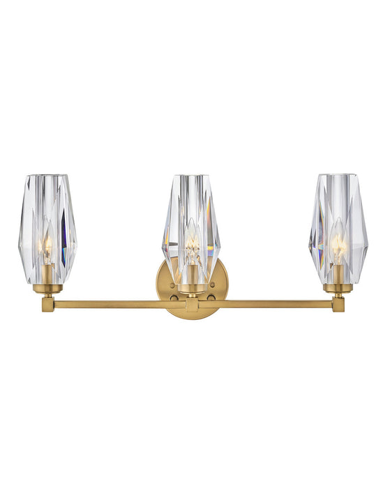 Ana Three Light Vanity in Heritage Brass