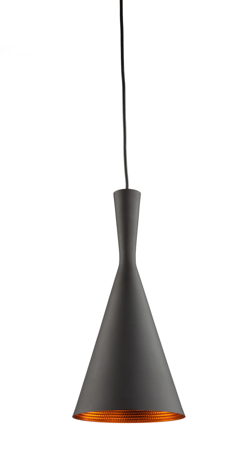 Connecticut Pendant In Matte Black & Copper