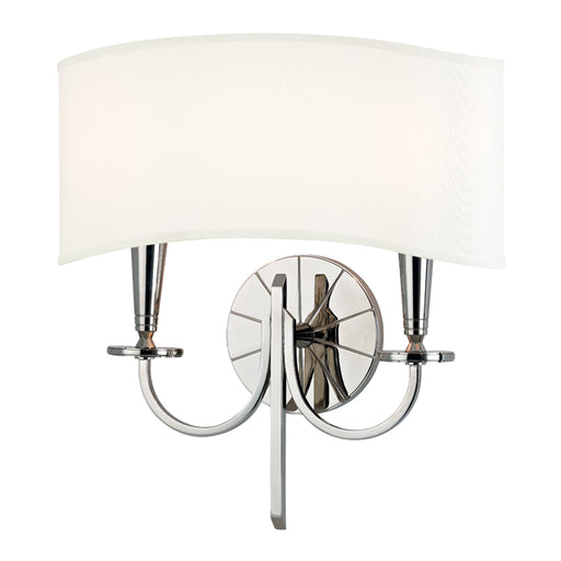 Mason 2 Light Wall Sconce in Polished Nickel - Lamps Expo