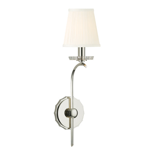 Clyde 1-Light Wall Sconce in Polished Nickel - Lamps Expo