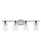 Halstead Four Light Vanity in Chrome