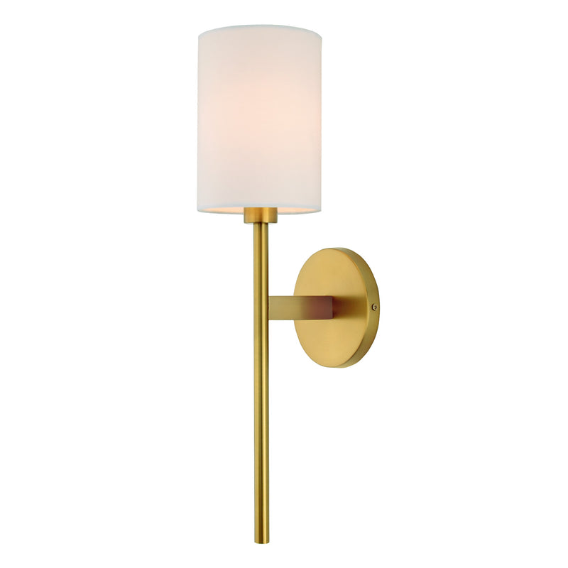 Foster 1-Light Sconce in Satin Brass
