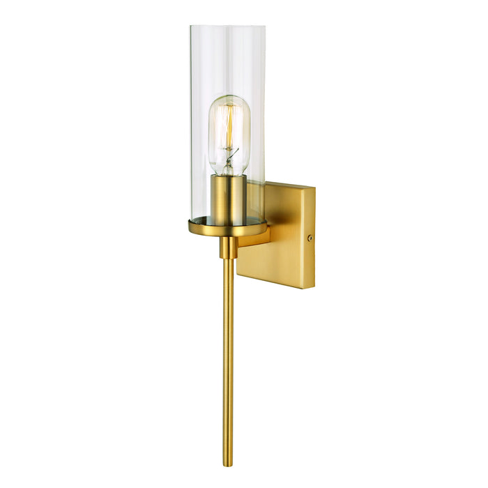 Soren Short 1-Light Wall Sconce in Satin Brass