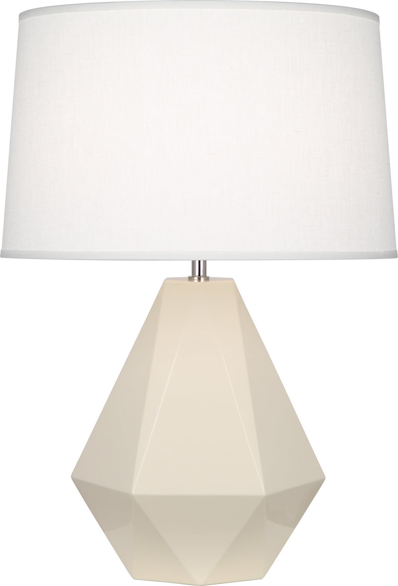 Robert Abbey (930) Delta Table Lamp with Oyster Linen Shade