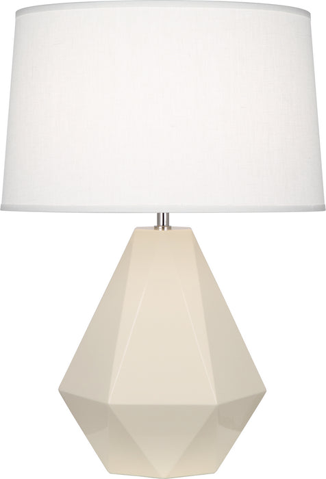 Robert Abbey (930) Delta Table Lamp with Oyster Linen Shade