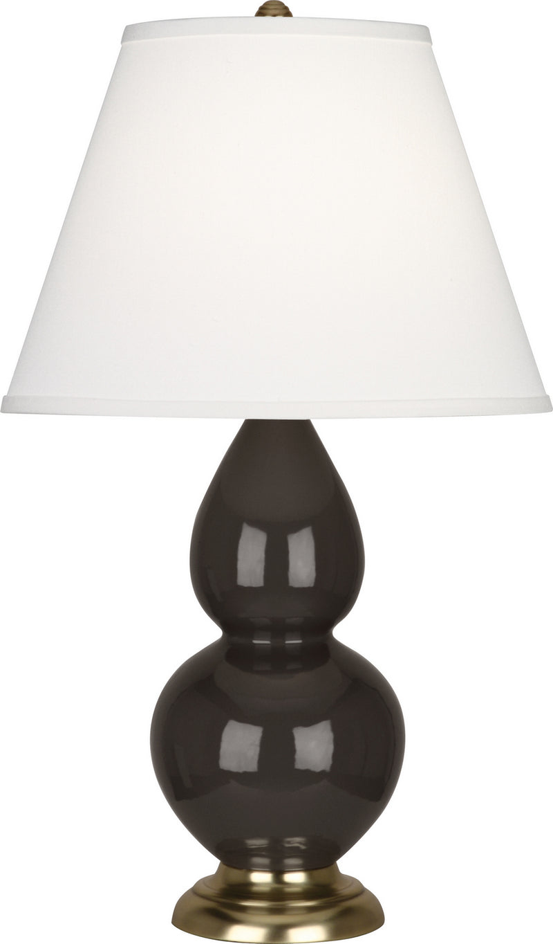 Robert Abbey (CF10X) Small Double Gourd Accent Lamp with Pearl Dupioni Fabric Shade