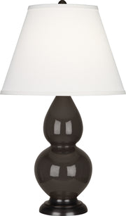 Robert Abbey (CF11X) Small Double Gourd Accent Lamp with Pearl Dupioni Fabric Shade