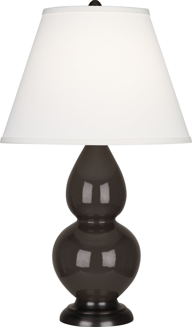 Robert Abbey (CF11X) Small Double Gourd Accent Lamp with Pearl Dupioni Fabric Shade