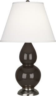 Robert Abbey (CF12X) Small Double Gourd Accent Lamp with Pearl Dupioni Fabric Shade