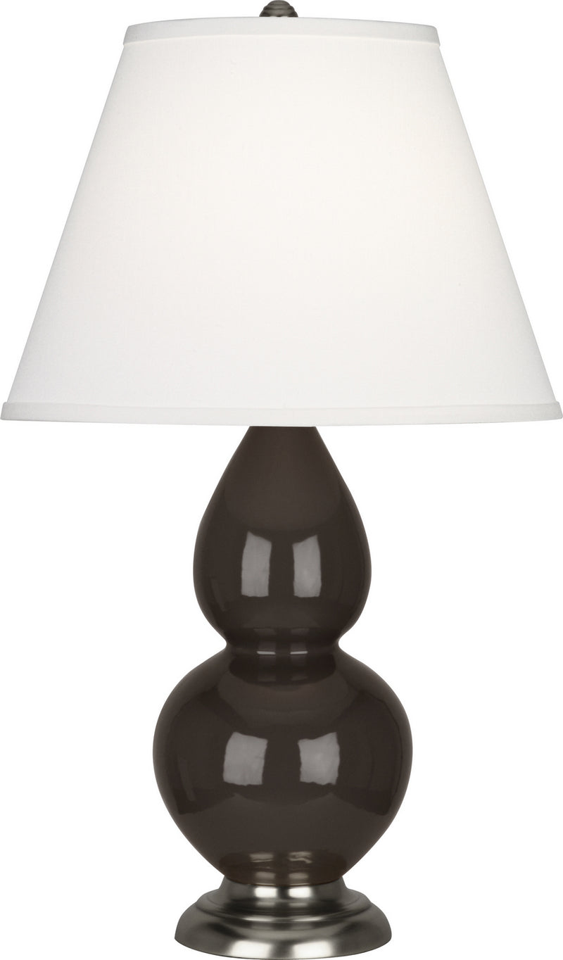 Robert Abbey (CF12X) Small Double Gourd Accent Lamp with Pearl Dupioni Fabric Shade