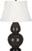 Robert Abbey (CF21) Double Gourd Table Lamp with Ivory Stretched Fabric Shade