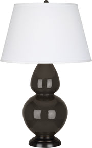 Robert Abbey (CF21X) Double Gourd Table Lamp with Pearl Dupioni Fabric Shade