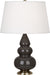 Robert Abbey (CF30X) Small Triple Gourd Accent Lamp with Pearl Dupioni Fabric Shade
