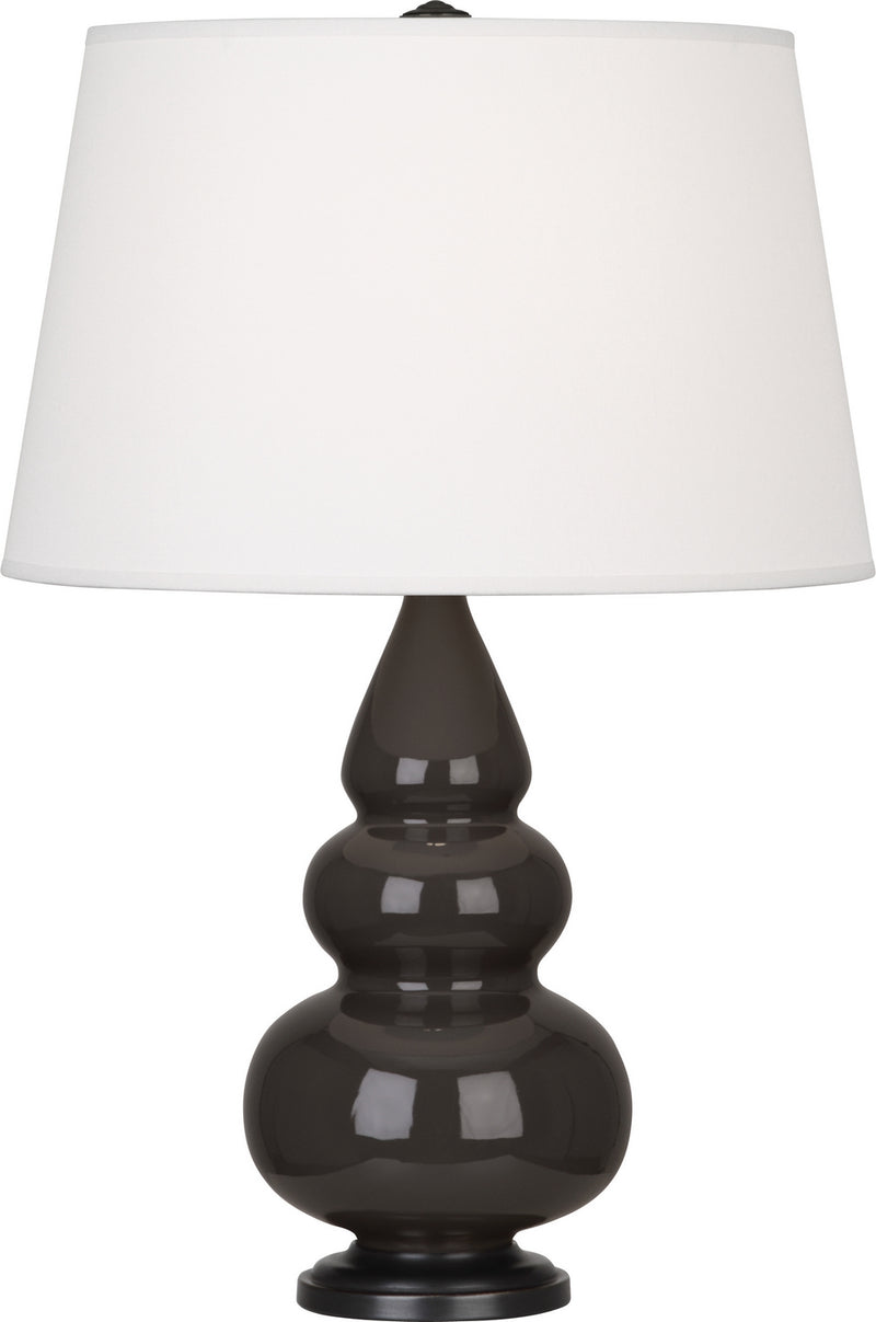 Robert Abbey (CF31X) Small Triple Gourd Accent Lamp with Pearl Dupioni Fabric Shade