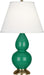 Robert Abbey (EG10X) Small Double Gourd Accent Lamp with Pearl Dupioni Fabric Shade