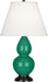Robert Abbey (EG11X) Small Double Gourd Accent Lamp with Pearl Dupioni Fabric Shade