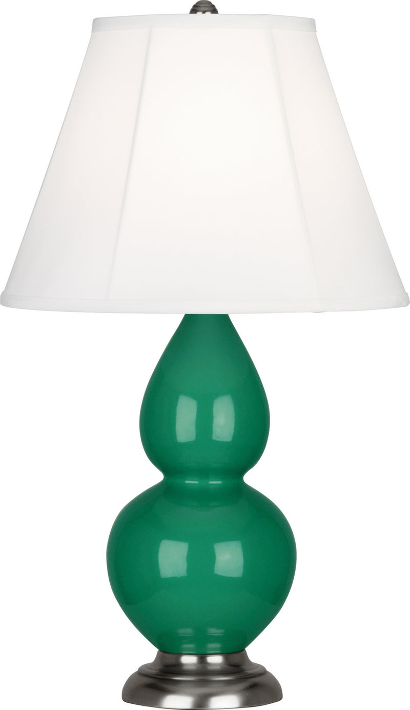 Robert Abbey (EG12) Small Double Gourd Accent Lamp with Ivory Stretched Fabric Shade