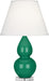 Robert Abbey (EG13X) Small Double Gourd Accent Lamp with Pearl Dupioni Fabric Shade