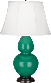 Robert Abbey (EG21) Double Gourd Table Lamp with Ivory Stretched Fabric Shade