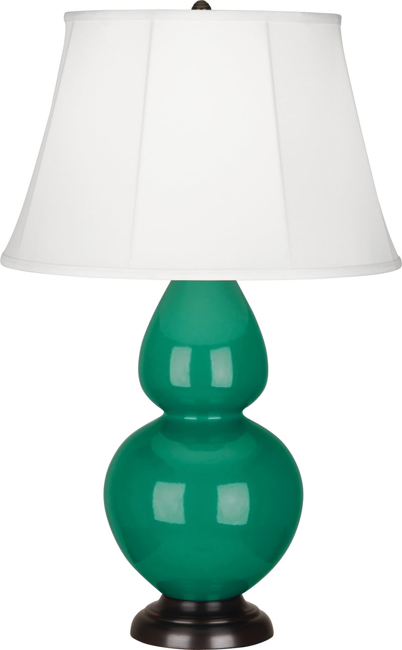 Robert Abbey (EG21) Double Gourd Table Lamp with Ivory Stretched Fabric Shade