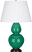 Robert Abbey (EG21X) Double Gourd Table Lamp with Pearl Dupioni Fabric Shade