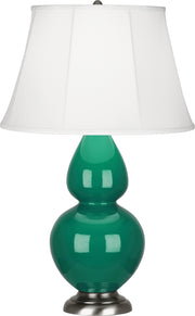 Robert Abbey (EG22) Double Gourd Table Lamp with Ivory Stretched Fabric Shade
