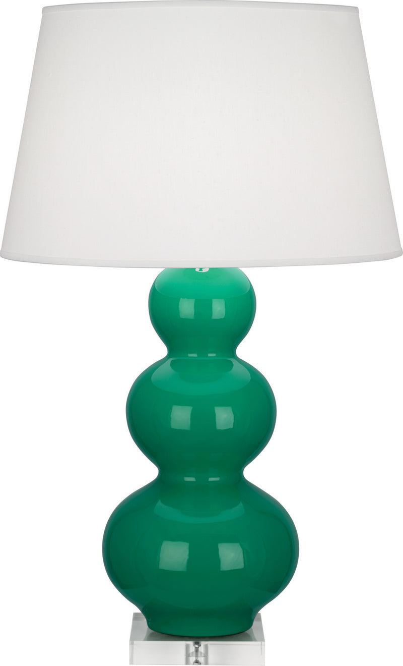Robert Abbey (EG43X) Triple Gourd Table Lamp with Lucite Base