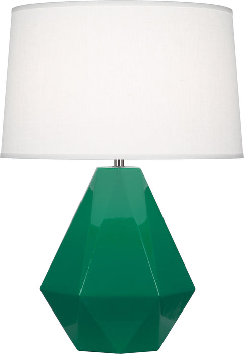 Robert Abbey (EG930) Delta Table Lamp with Oyster Linen Shade