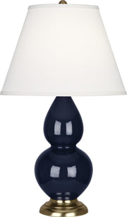 Robert Abbey (MB10X) Small Double Gourd Accent Lamp with Pearl Dupioni Fabric Shade