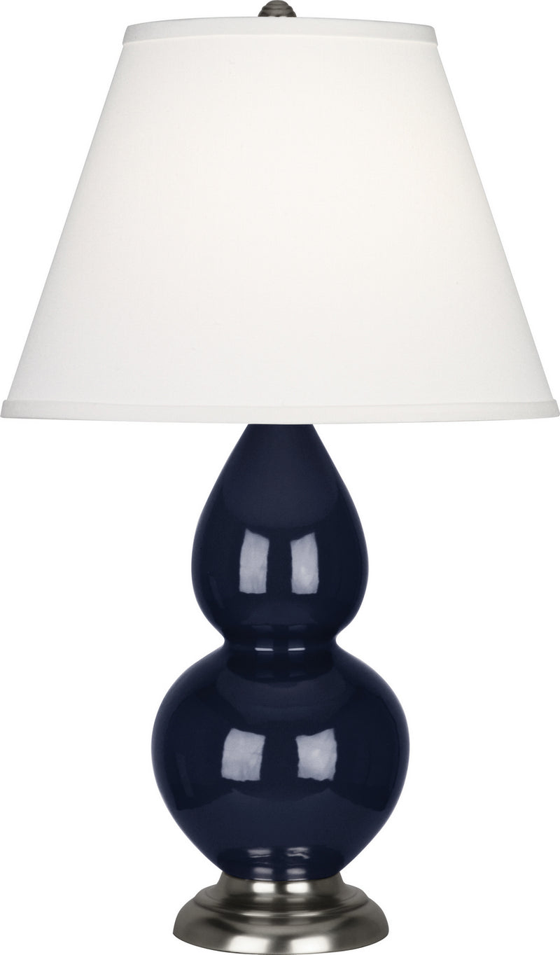 Robert Abbey (MB12X) Small Double Gourd Accent Lamp with Pearl Dupioni Fabric Shade