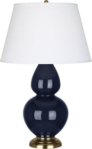 Robert Abbey (MB20X) Double Gourd Table Lamp with Pearl Dupioni Fabric Shade