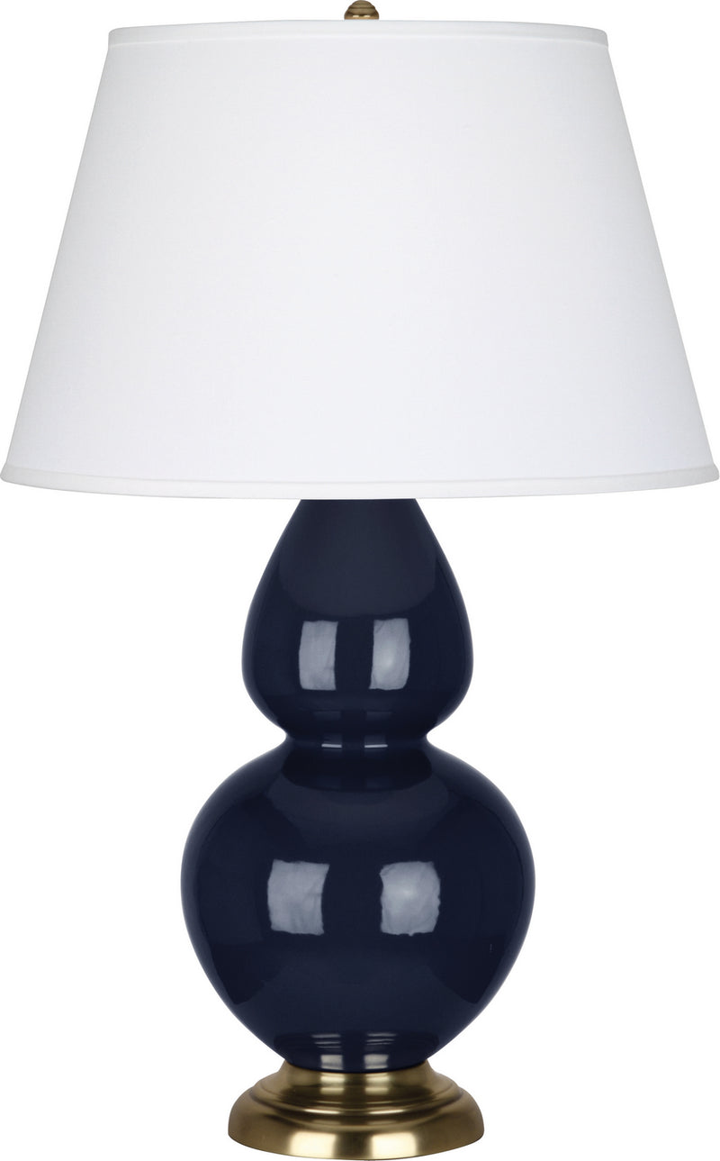 Robert Abbey (MB20X) Double Gourd Table Lamp with Pearl Dupioni Fabric Shade